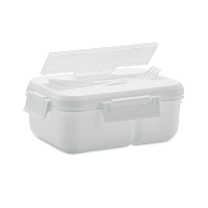 Lunch box with cutlery in PP-WHITE-Tasmania-australia-2