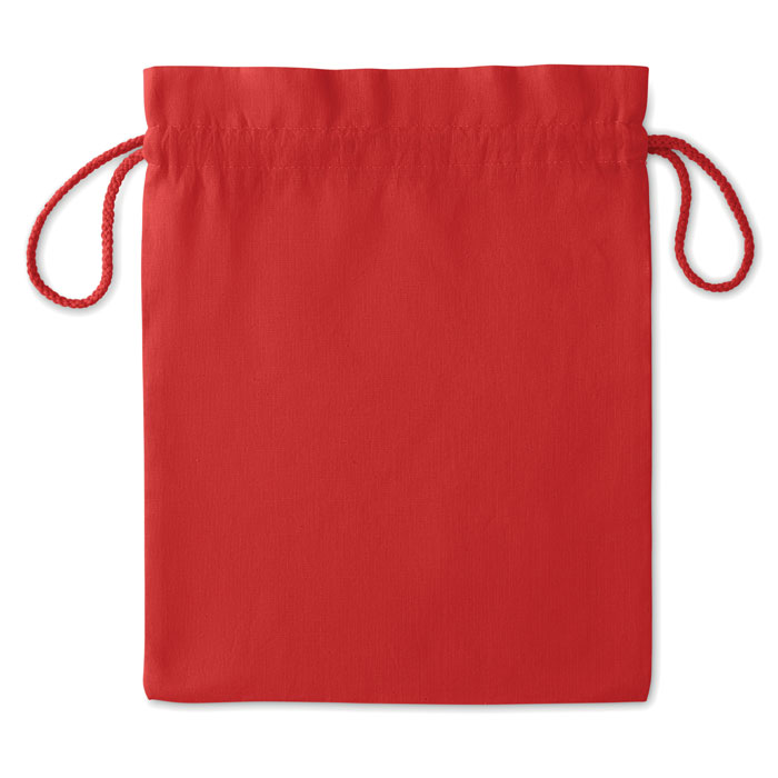 Medium cotton draw cord bag-Red-Tasmania-australia-2
