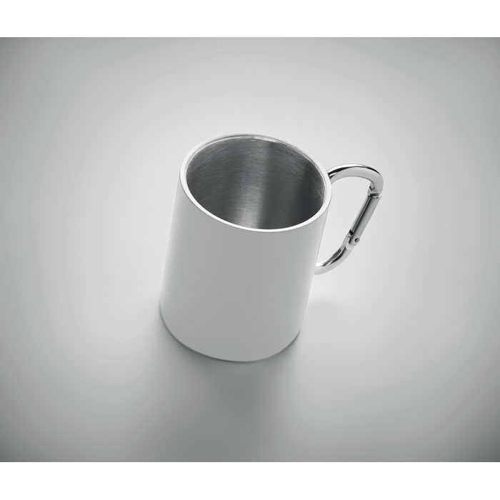 Metal mug and Carabiner handle-White-Tasmania-australia-3