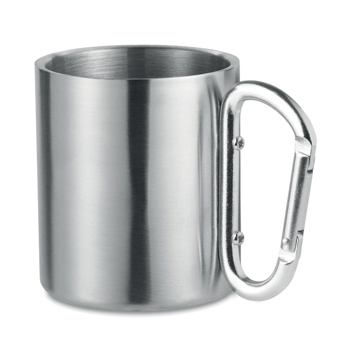 Metal mug carabiner handle-Matt silver-Tasmania-australia-1