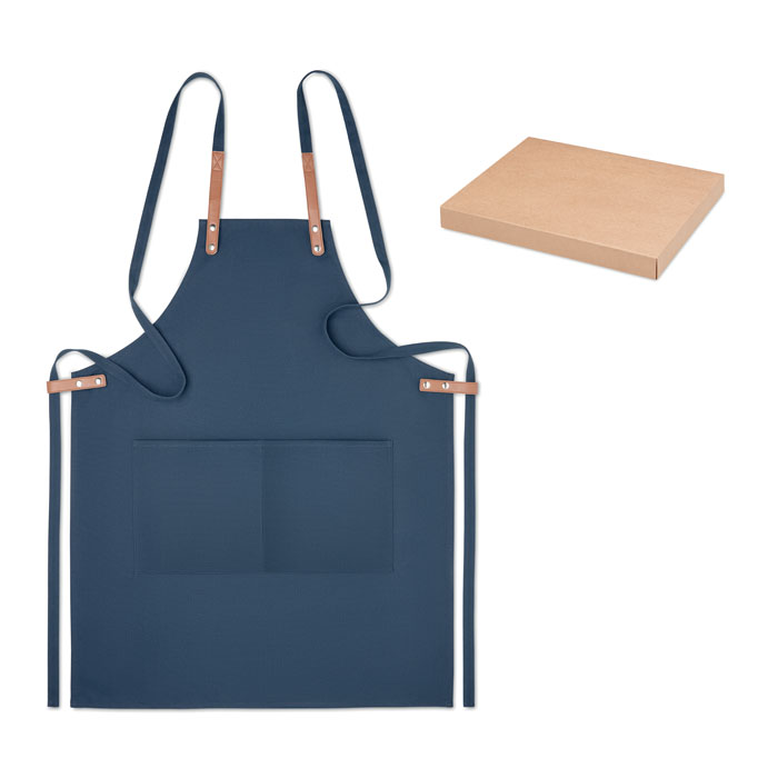 Organic cotton apron -Blue-Tasmania-australia-1