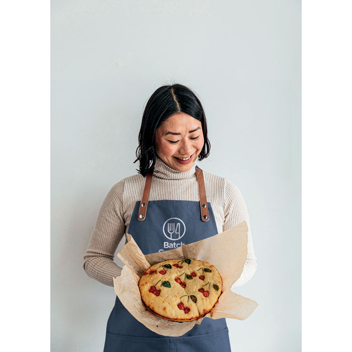 Organic cotton apron -Blue-Tasmania-australia-2