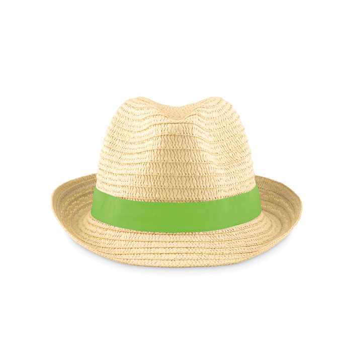 Paper straw hat-Lime-Tasmania-australia-1