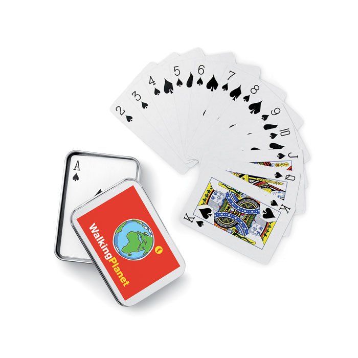 Playing cards in tin box-Matt silver-Tasmania-australia-2