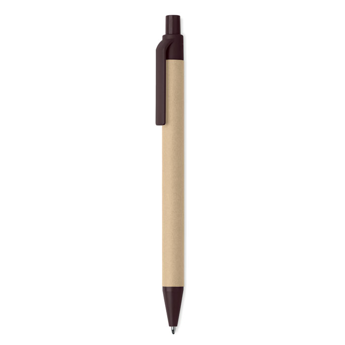 Push ball pen coffee husk ABS-Brown-Tasmania-australia-1