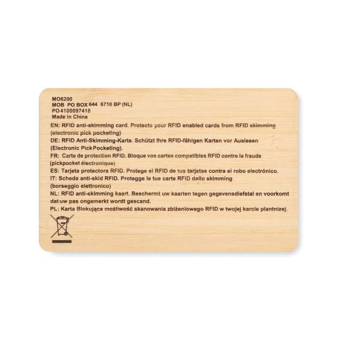 RFID card in bamboo material-Wood-Tasmania-australia-6