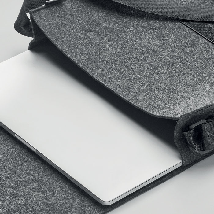 RPET felt laptop bag-STONE GREY-Tasmania-australia-2