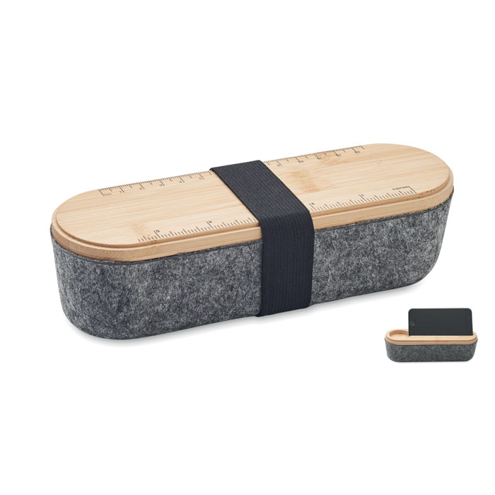 RPET felt pencil case with lid-WOOD-Tasmania-australia-1 RPET felt pencil case with lid-WOOD-Tasmania-australia-1
