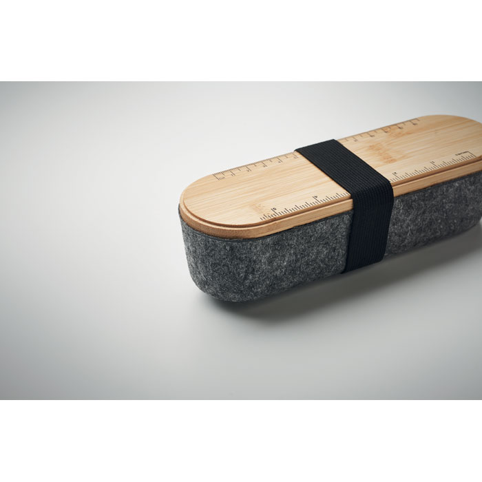 RPET felt pencil case with lid-WOOD-Tasmania-australia-3 RPET felt pencil case with lid-WOOD-Tasmania-australia-3