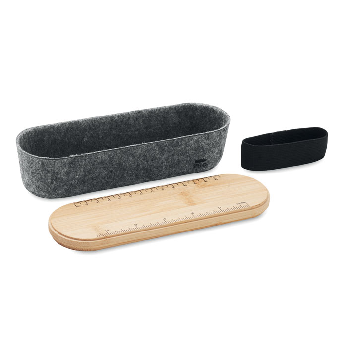 RPET felt pencil case with lid-WOOD-Tasmania-australia-4 RPET felt pencil case with lid-WOOD-Tasmania-australia-4