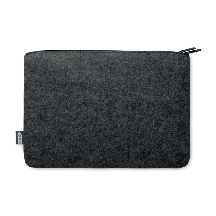RPET felt zipped laptop bag-STONE GREY-Tasmania-australia-3