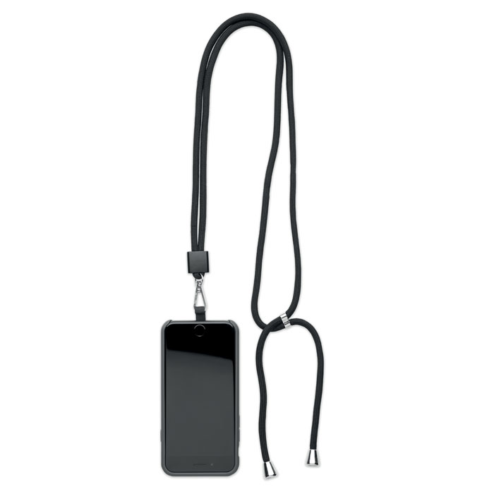 RPET phone holder lanyard-Black-Tasmania-australia-3