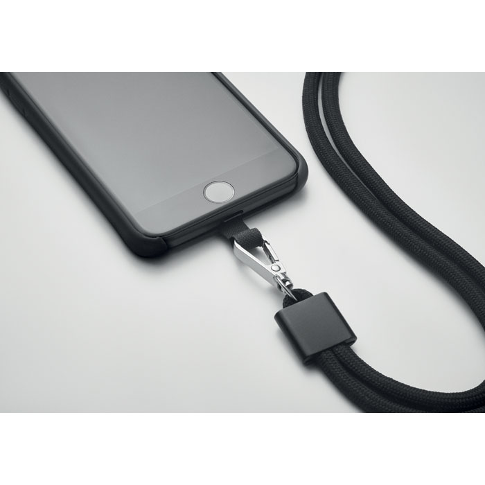 RPET phone holder lanyard-Black-Tasmania-australia-7