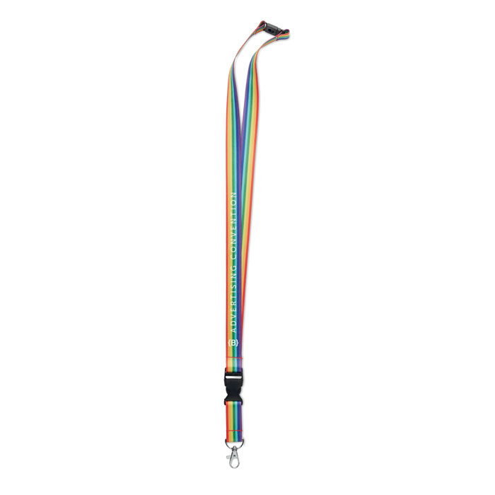 Rainbow RPET lanyard-Multicolour-Tasmania-australia-3