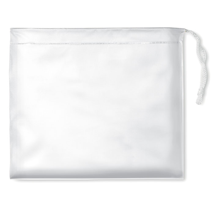 Raincoat in pouch-white-Tasmania-australia-1