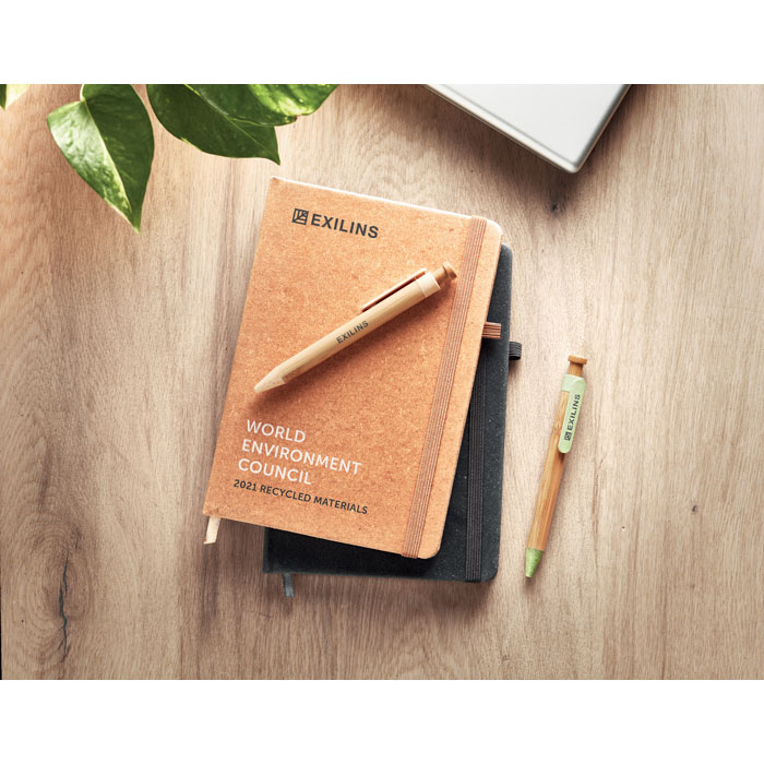 Recycled PU A5 lined notebook-BROWN-Tasmania-australia-2