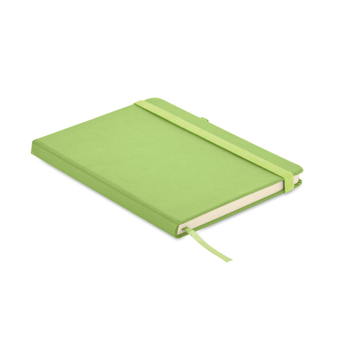 Recycled PU A5 lined notebook--Lime-Tasmania-australia-1