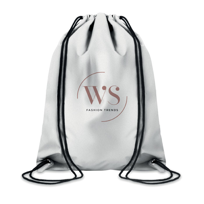 Reflective drawstring bag -Silver-Tasmania-australia-2