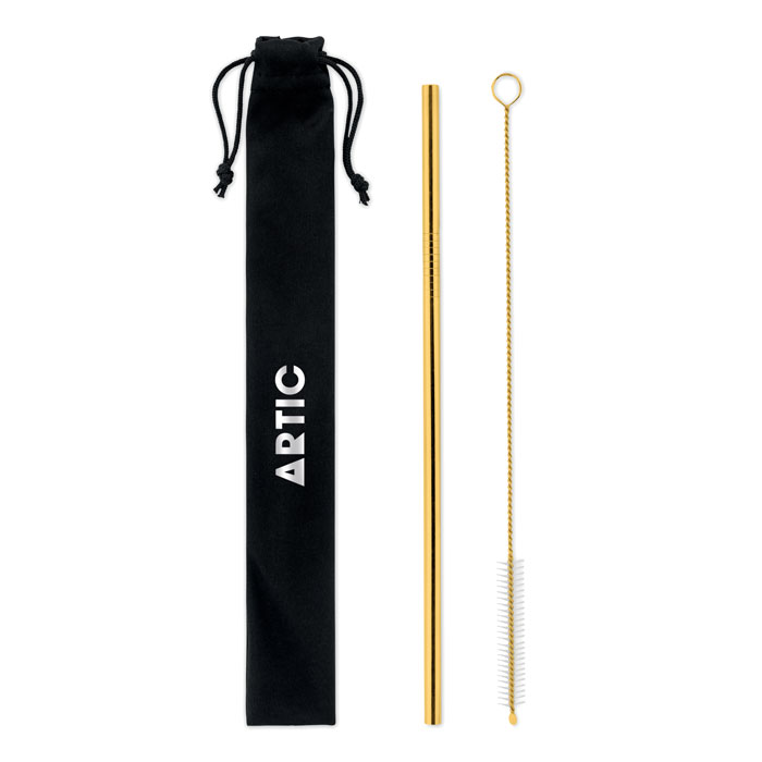 SS straw and brush in pouch-Gold -Tasmania-australia-2 SS straw and brush in pouch-Gold -Tasmania-australia-2