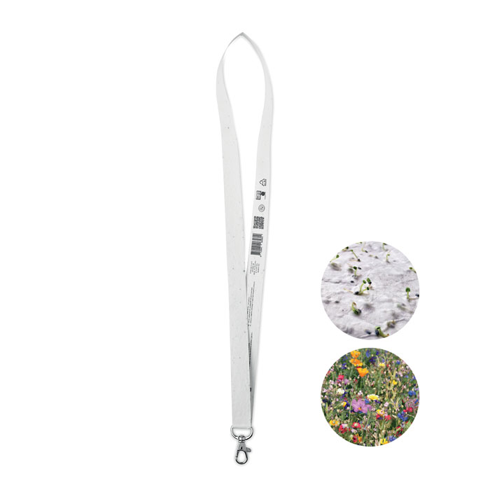 Seed paper lanyard-White-Tasmania-australia-1