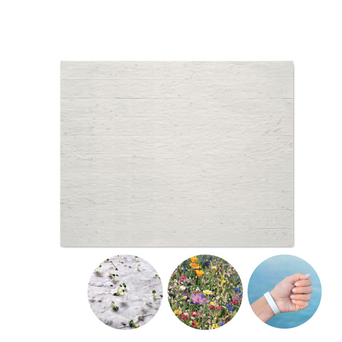 Seed paper wristbands-WHITE-Tasmania-australia-1