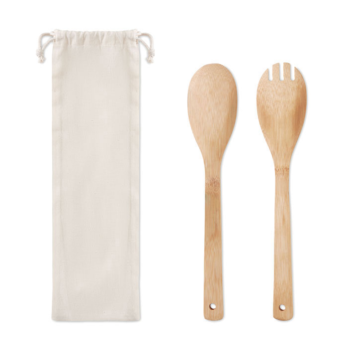 Set bamboo utensils salad-Natural-Tasmania-australia-1