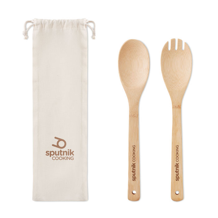 Set bamboo utensils salad-Natural-Tasmania-australia-2