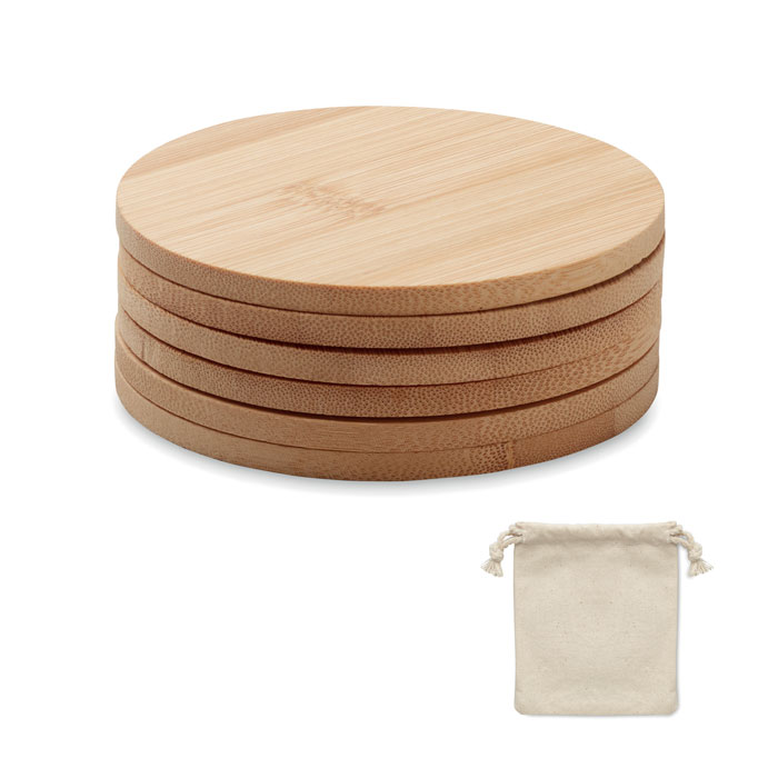 Set of 6 bamboo coasters-Wood-Tasmania-australia-2