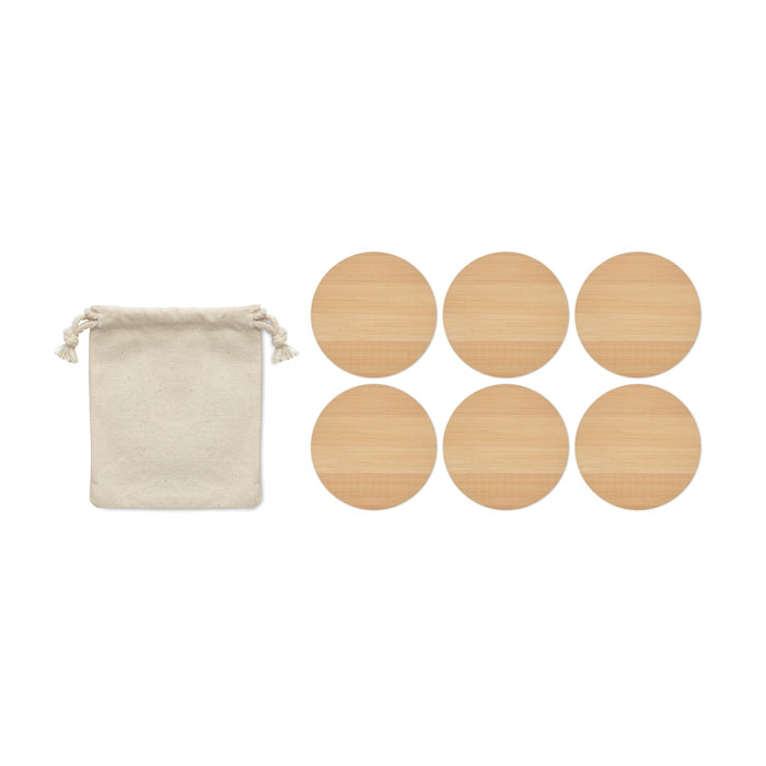 Set of 6 bamboo coasters-Wood-Tasmania-australia-3