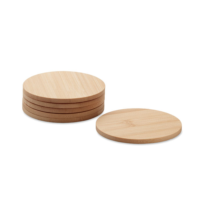 Set of 6 bamboo coasters-Wood-Tasmania-australia-4