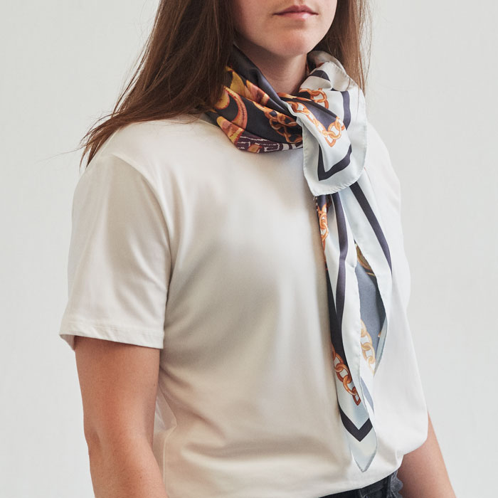 Shawl recycled satin polyester-Gold-Tasmania-australia-3