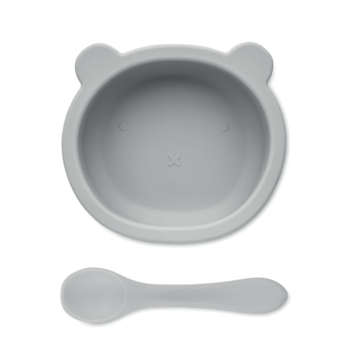 Silicone spoon bowl baby set-Grey-Tasmania-australia-4