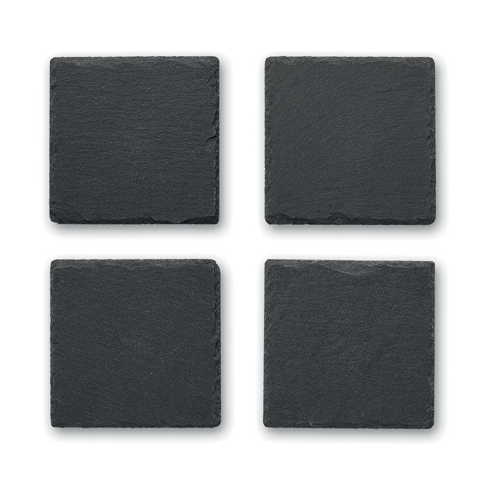 Slate coasters with EVA bottom-Black-Tasmania-australia-3