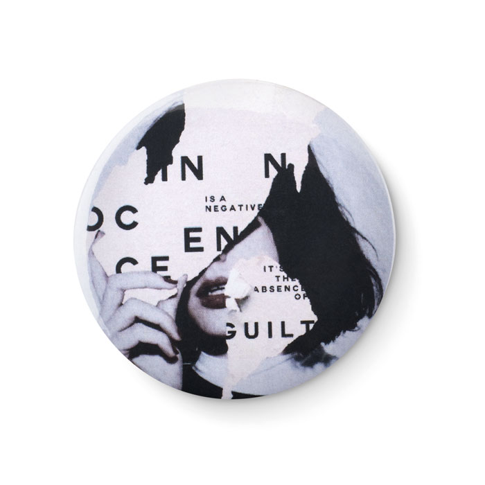Small pin button-Matt silver-Tasmania-australia-2
