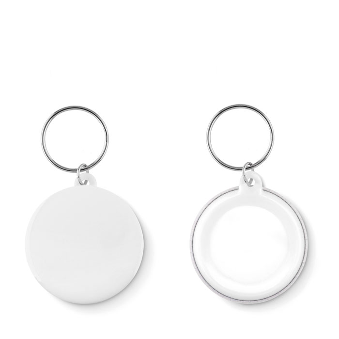 Small pin button key ring-white-Tasmania-australia-1