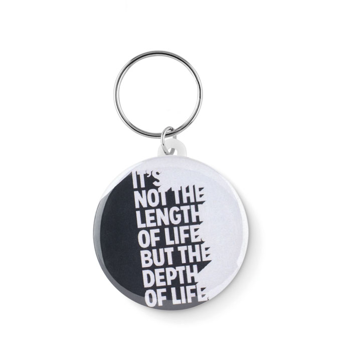 Small pin button key ring-white-Tasmania-australia-2