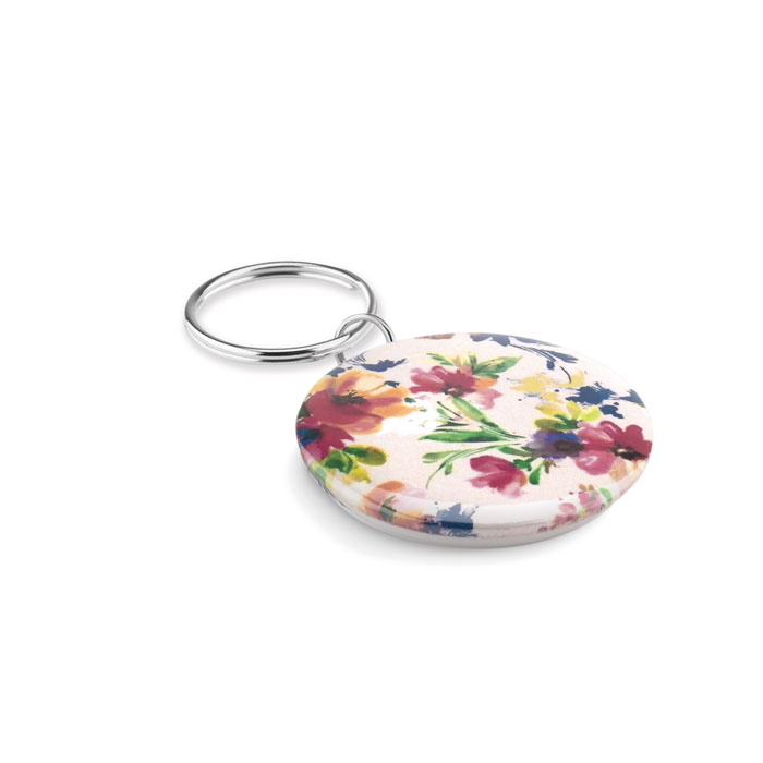 Small pin button key ring-white-Tasmania-australia-5