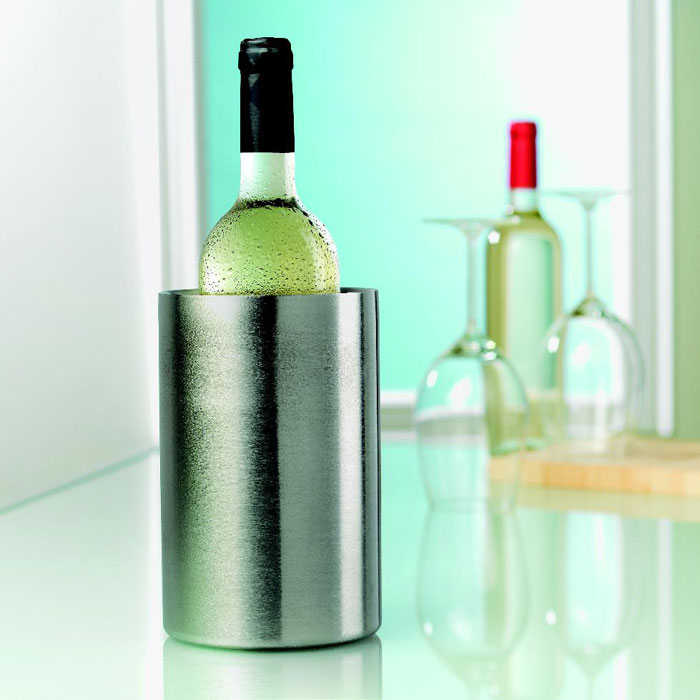 Stainless steel bottle cooler-Matt Silver-Tasmania-australia-3