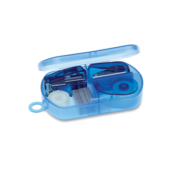 Stationery set in plastic box-Transparent blue-Tasmania-australia-1