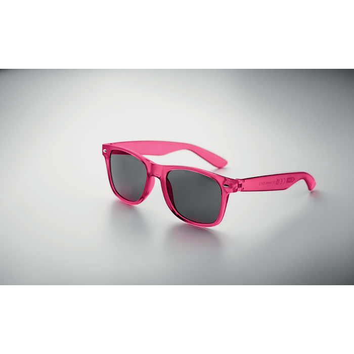 Sunglasses in RPET-Transparent Fuschia-Tasmania-australia-3