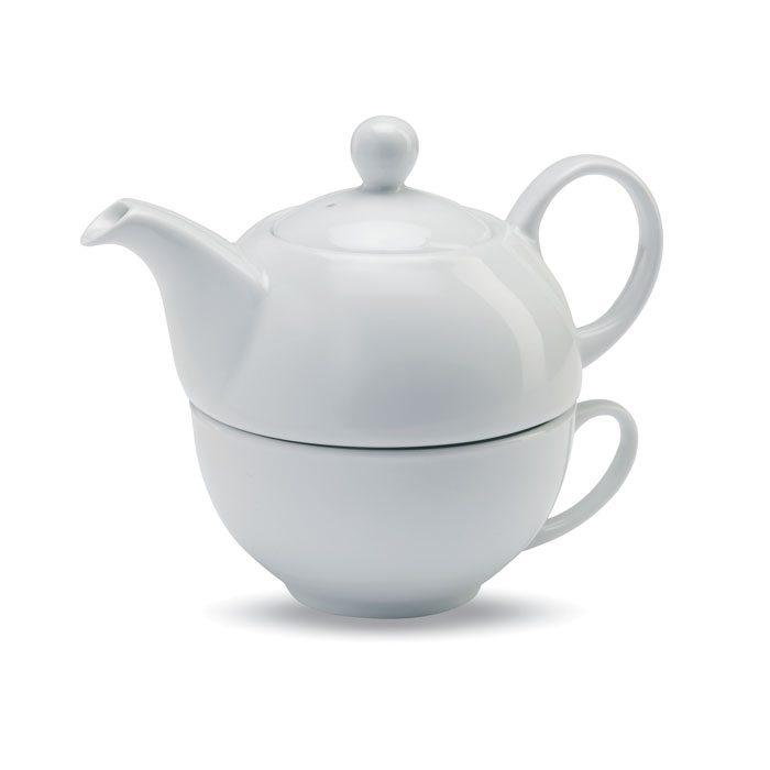 Teapot and cup set 400 ml-White-Tasmania-australia-1