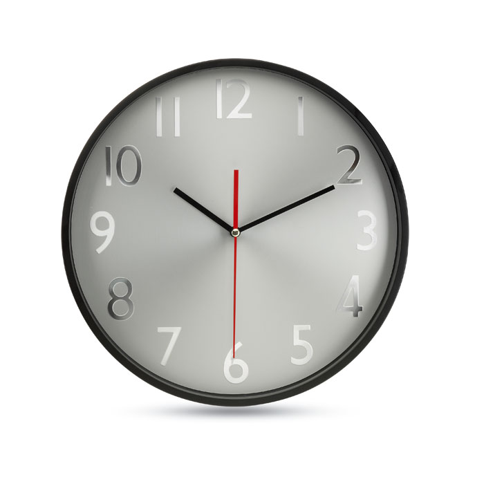 Wall clock w silver background-Black-Tasmania-australia-1 Wall clock w silver background-Black-Tasmania-australia-1