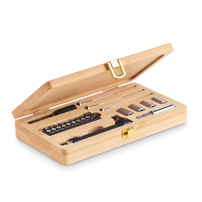 personalized-21 pcs tool set in bamboo case-Wood-Tasmania-australia