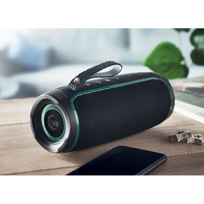 personalized-2x5 LED Wireless speaker IPX4-Black-Tasmania-australia
