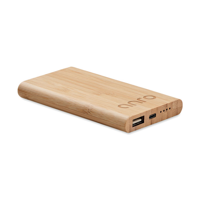 personalized-4000 mAh Bamboo power bank-Wood-Tasmania-australia