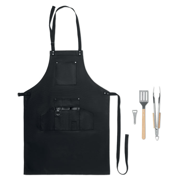 Apron BBQ set-Black-Tasmania-australia-3