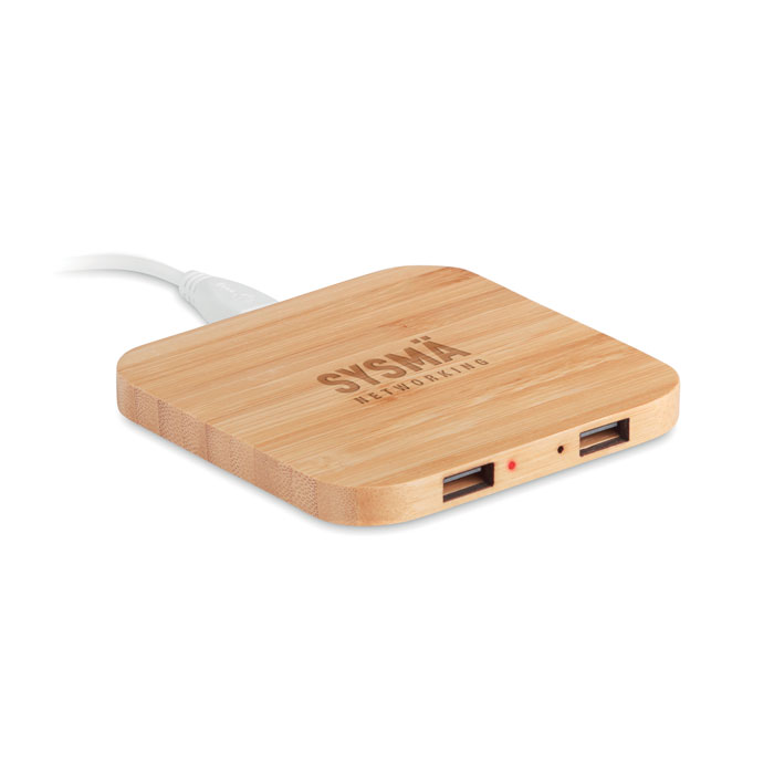 promotional-Bamboo wireless charge pad 5W-Wood-Tasmania-australia