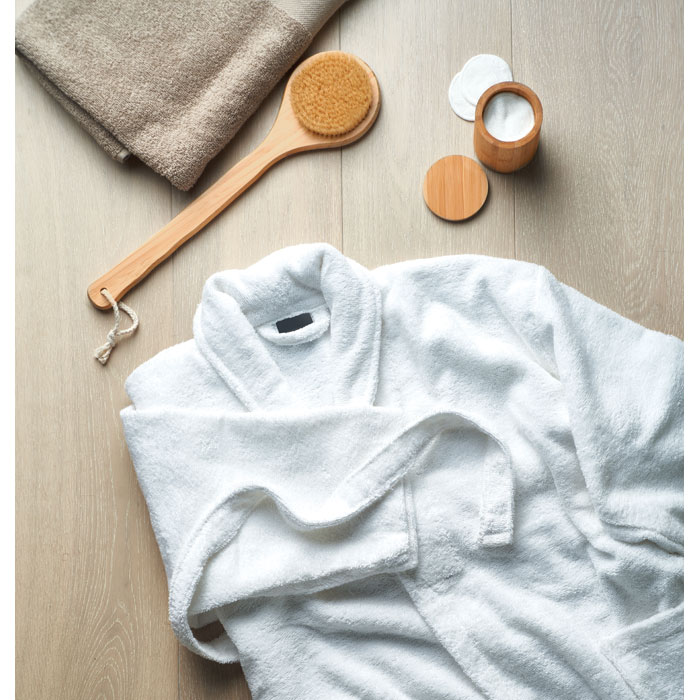 customized-Bathrobe organic cotton XL XXL-WHITE-Tasmania-australia