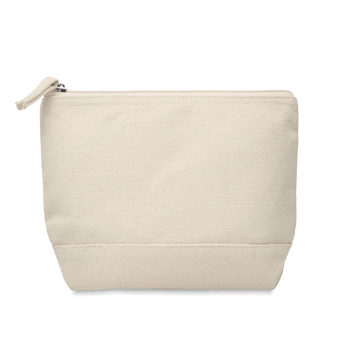 personalized-Bicolour cotton cosmetic bag-BEIGE-tasmania australia