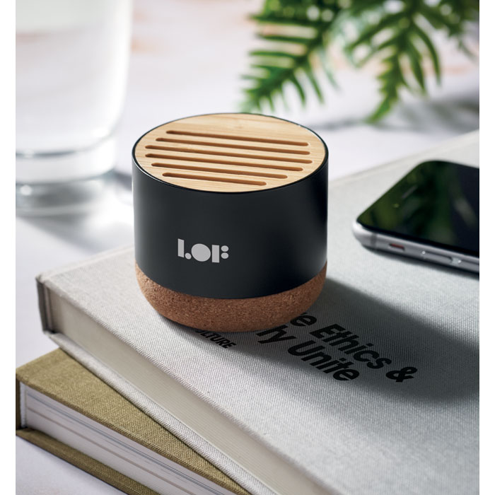 Cork and aluminium speaker-Black-Tasmania-australia-2 customized-Cork and aluminium speaker-Black-Tasmania-australia